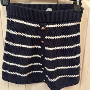 Abercrombie Kids Navy and White Striped Skort